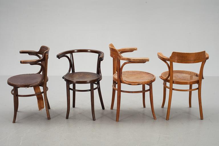 KARMSTOLAR, 4 st olika, bl a Fischel, 1900-talets första hälft.