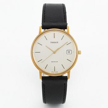 Tissot, Seastar, 18K gold, wristwatch, 33.5 mm.