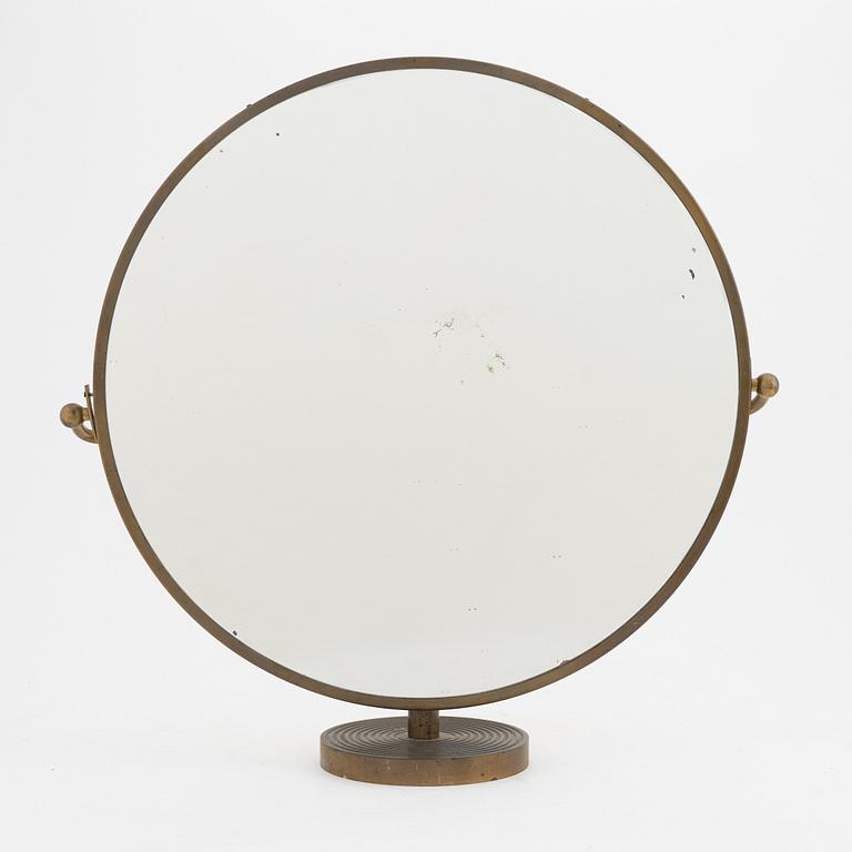 Josef Frank, a brass model '2214' table mirror, Firma Svenskt Tenn, Sweden.