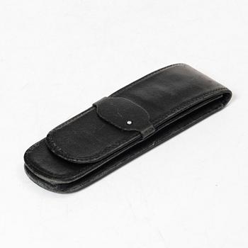 Pennor, 2 st, i etui, Montblanc Meisterstück.