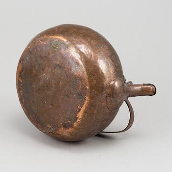 An 18th century copper coffee pan.