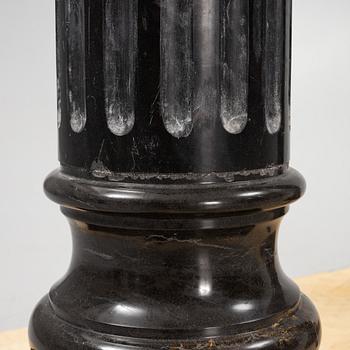 Pedestals, a pair, Stone and marble.