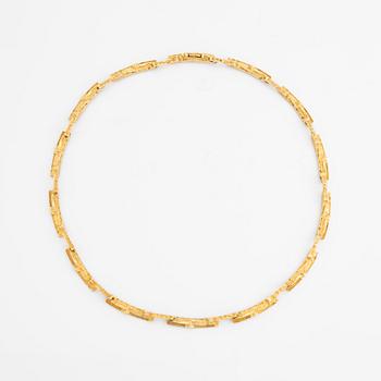 Björn Weckström, 18K gold "Tundra" necklace, Lapponia.