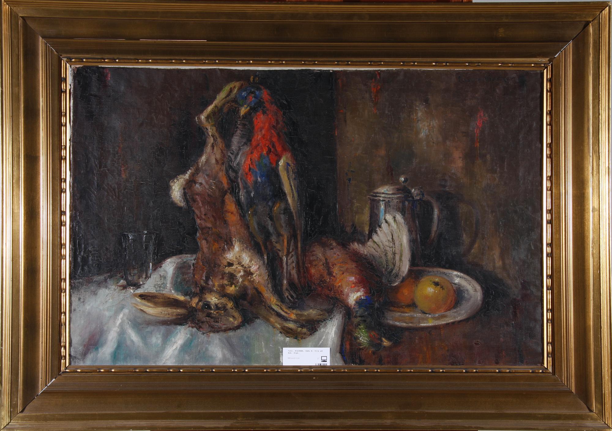 FISCHER, CARL H. Olja på duk. Sign.