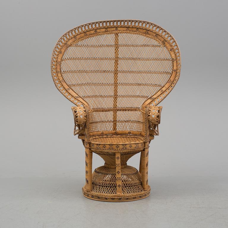 A rattan peacock chairs, the second half of the 20th century.