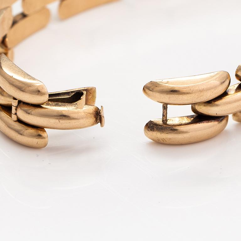 A 14K gold bracelet. Kultateollisuus, Turku 1958.