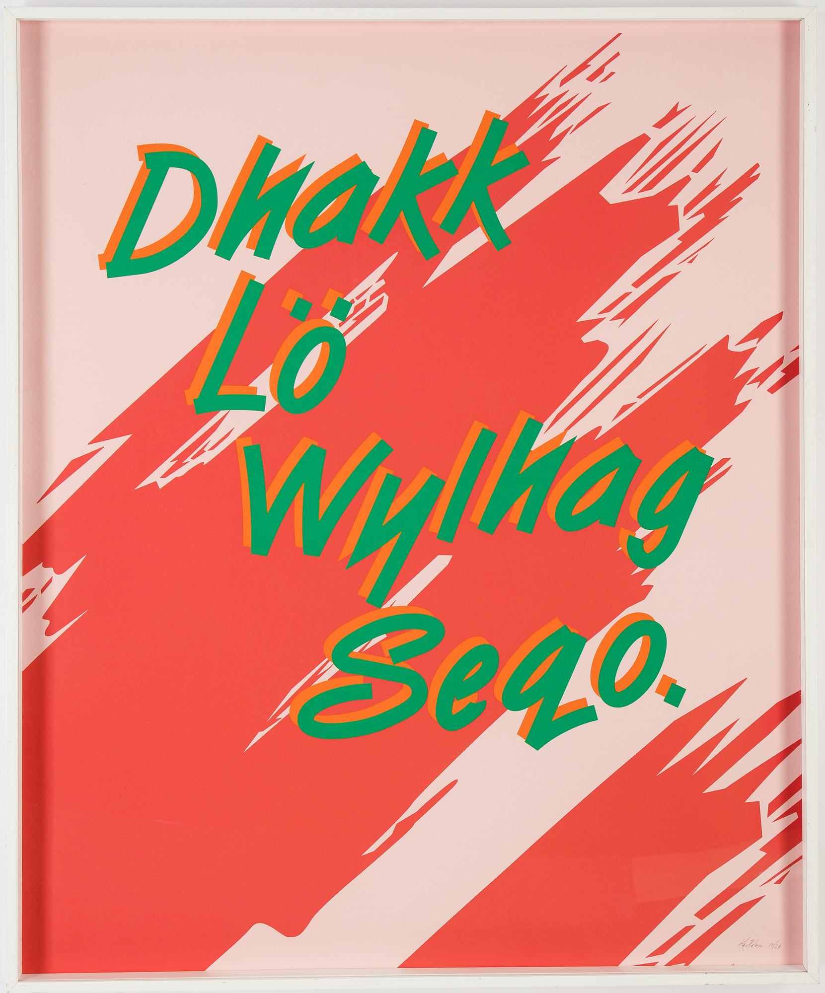 Ken Lum, digital print, signed 19/24.