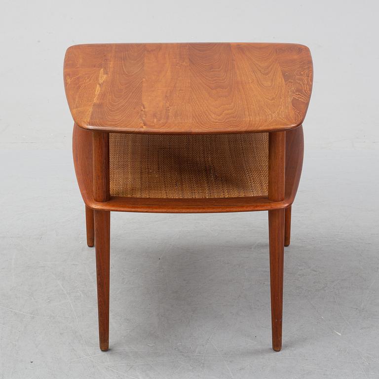 A teak and rattan 'Minerva' coffee table by Peter Hvidt & Orla Mølgaard Nielsen, 1950/60's.