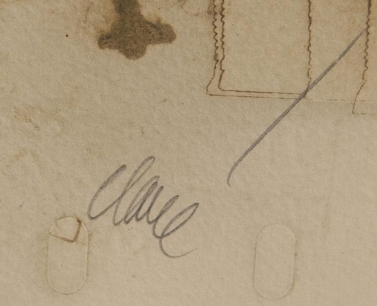 ANTONI CLAVÉ, carborundumetsning, sign o numr 4/40.
