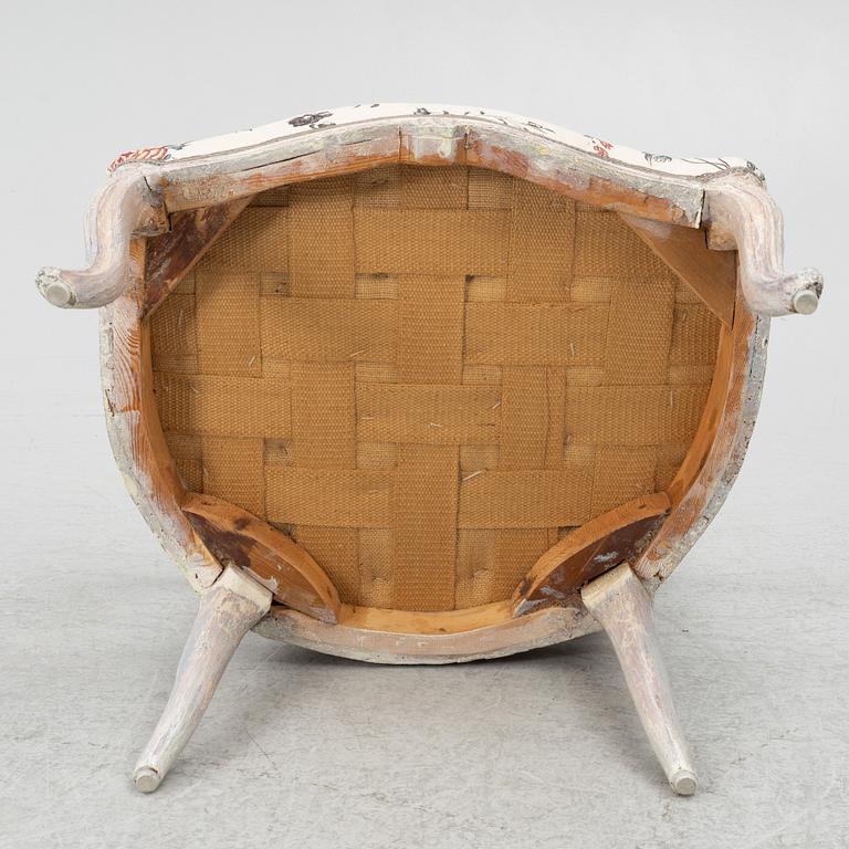 Karmstol, rokoko 1700-talets mitt.