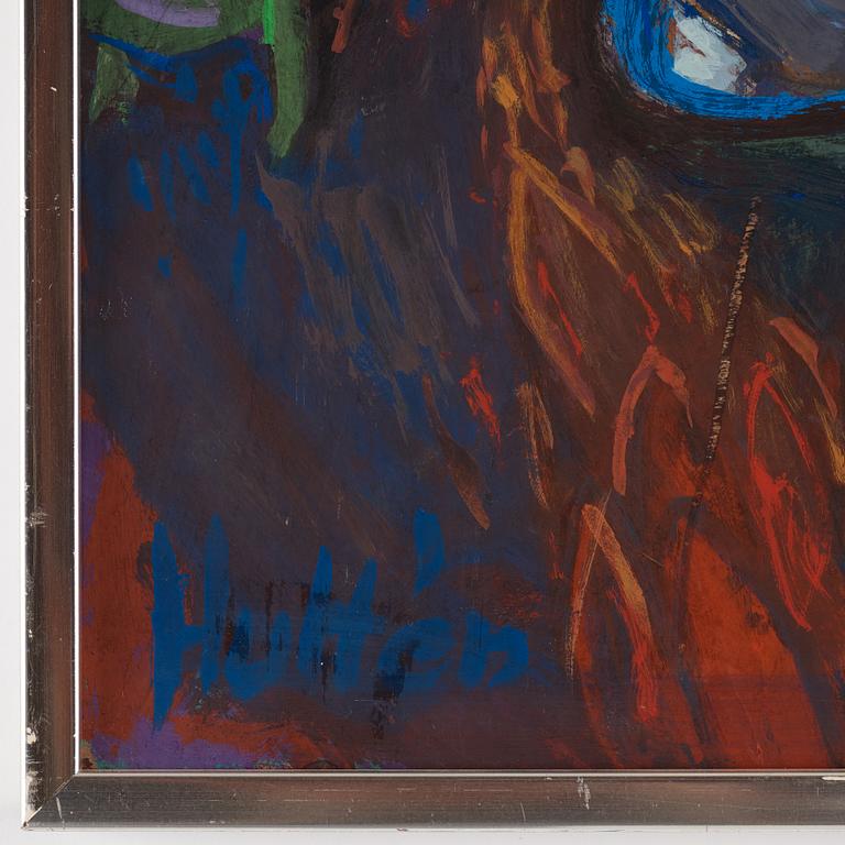 CO Hultén, gouache på pannå, signerad och utförd 1940.