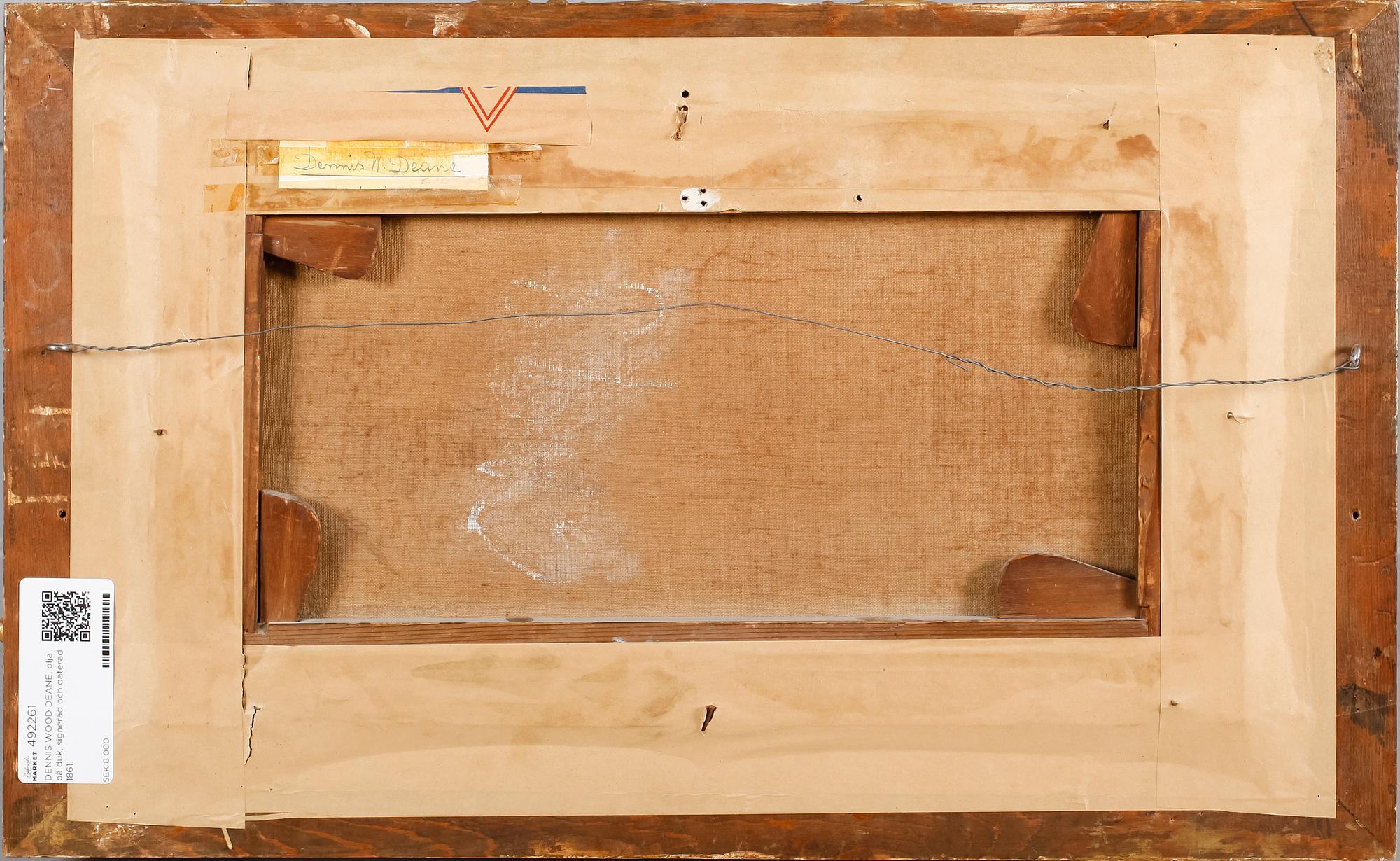 DENNIS WOOD DEANE, olja på duk, signerad och daterad 1861.