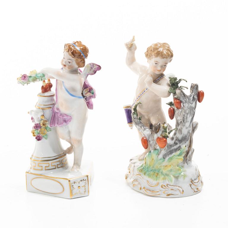 Two German porcelain figures, one Dresden, 1900s.