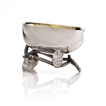 321. A Russian silver bowl on foot, mark of Adolf Masche, assay master Edward Brandenburg, St. Petersburg 1857.