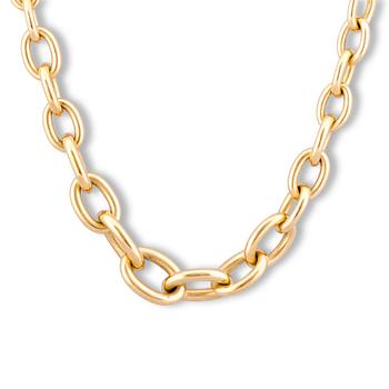 130. A NECKLACE, 18K gold. Italy, import marks A. Tillander, Helsinki Finland 1987.