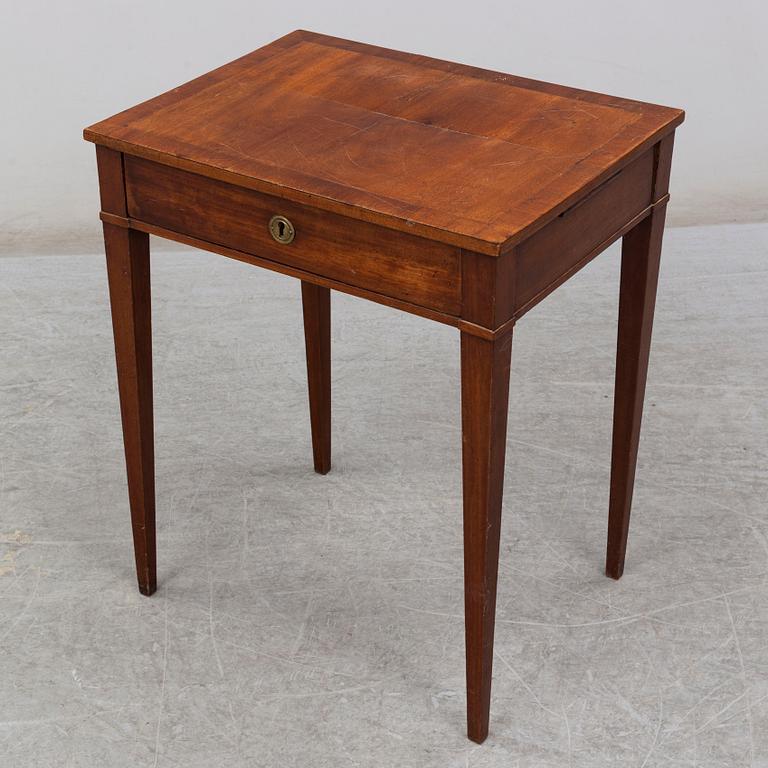 A late gustavian sewing table, ca 1800.