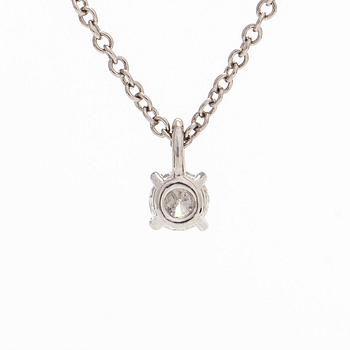Tiffany & Co, a platinum necklace with a brilliant-cut diamond approx. 0.12 ct.