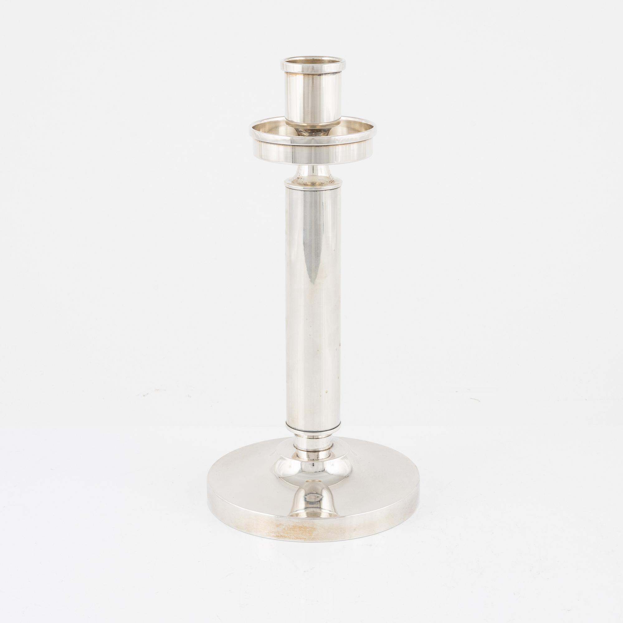 Ljusstake, silver, MGAB, Uppsala, 1969.