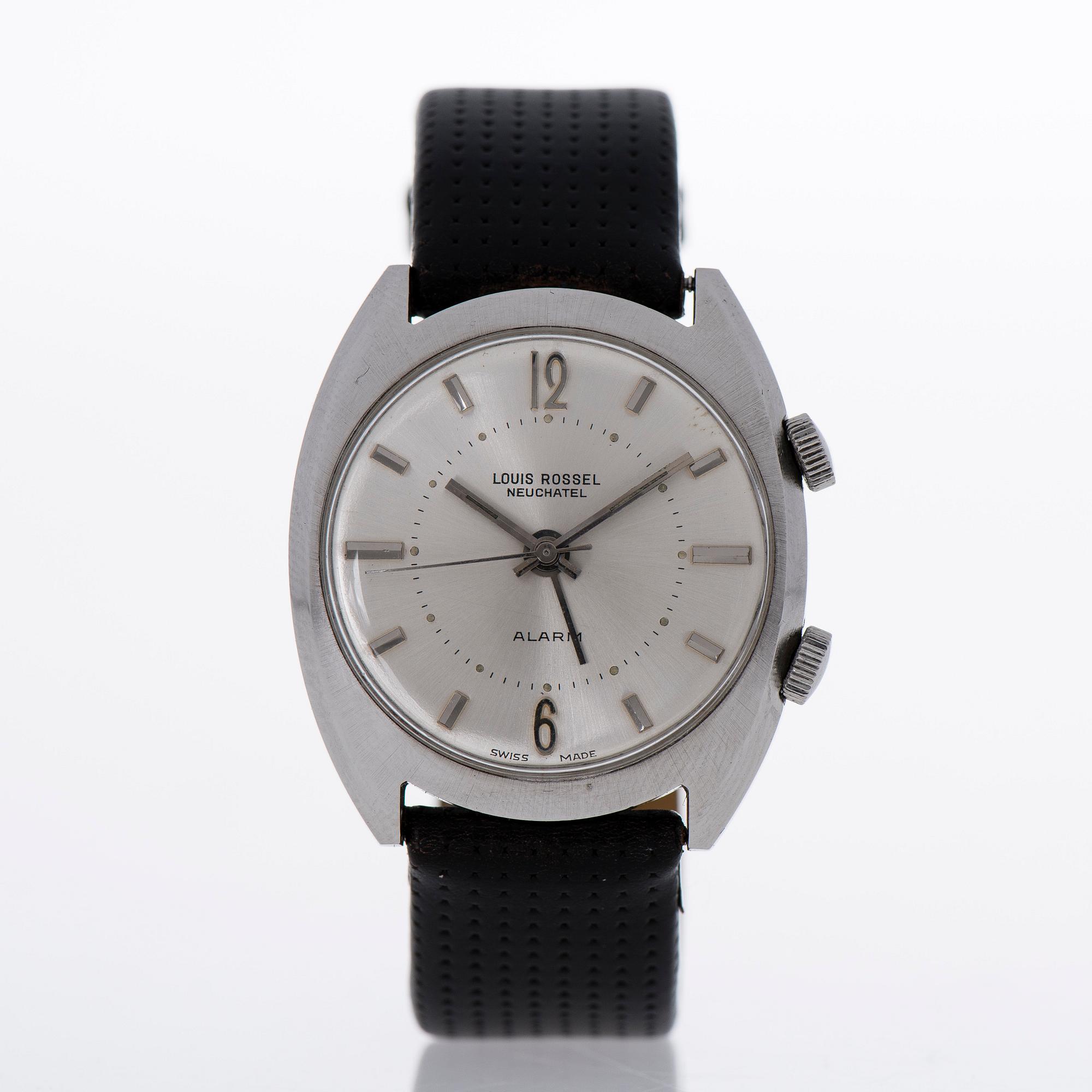 LOUIS ROSSEL NEUHATEL, Alarm, armbandsur, 35 mm.