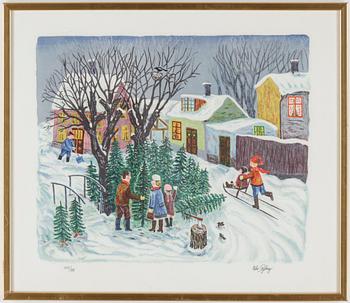 Elis Ryberg · ELIS RYBERG, färglitografi. Signerad och numrerad 228/300.