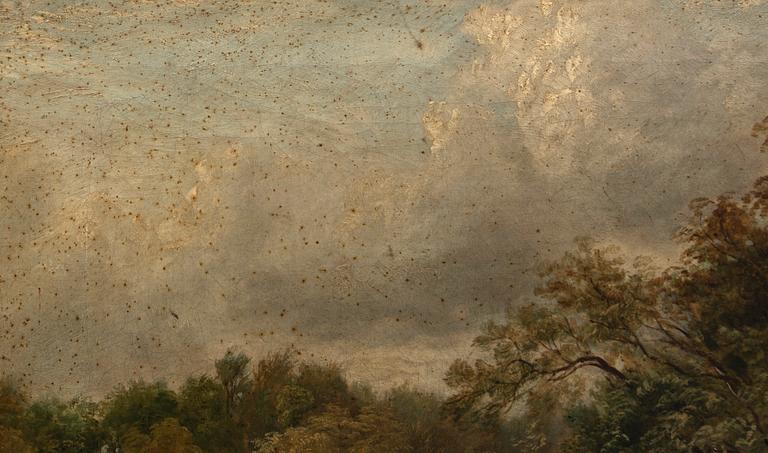 Unknown artist, river landscape, 19th century.