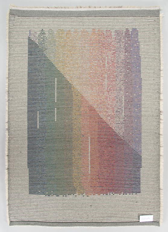 Marjo Wiberg, a Finnish long pile rya rug for Ryijypalvelu. Circa 157 x 109 cm.