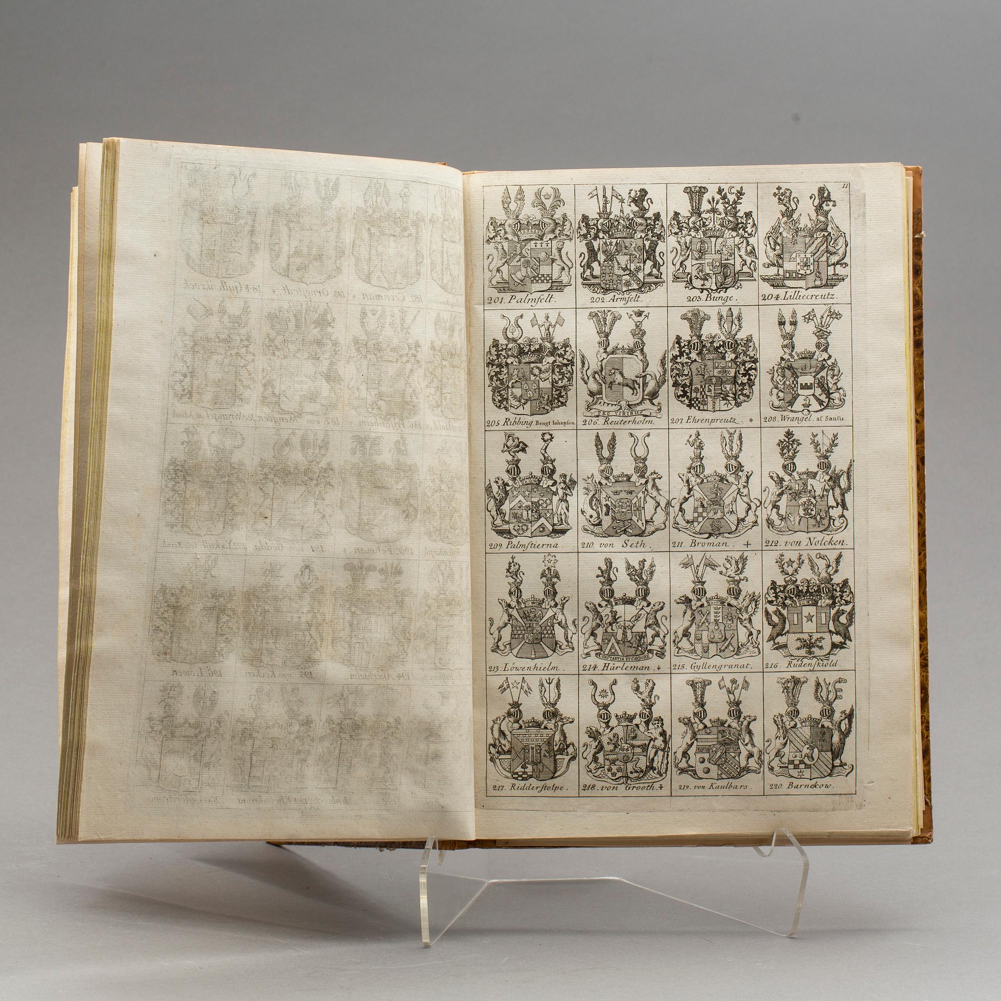 BOK, "Svea rikes Ridderskaps och Adels vapenbok", Stockholm 1764.