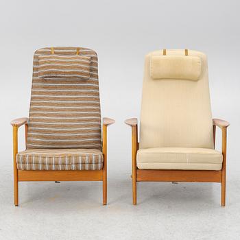 Folke Ohlson, two 'Siesta' armchairs, DUX, 1950s/60s.