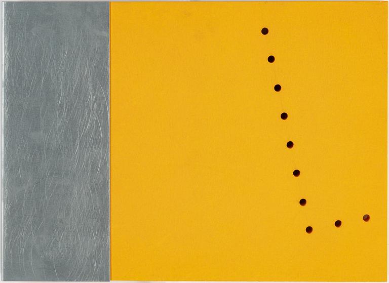 GUNNAR ÅNGER, painted wood and zinc plate, 4, one signed and dated 95 verso.