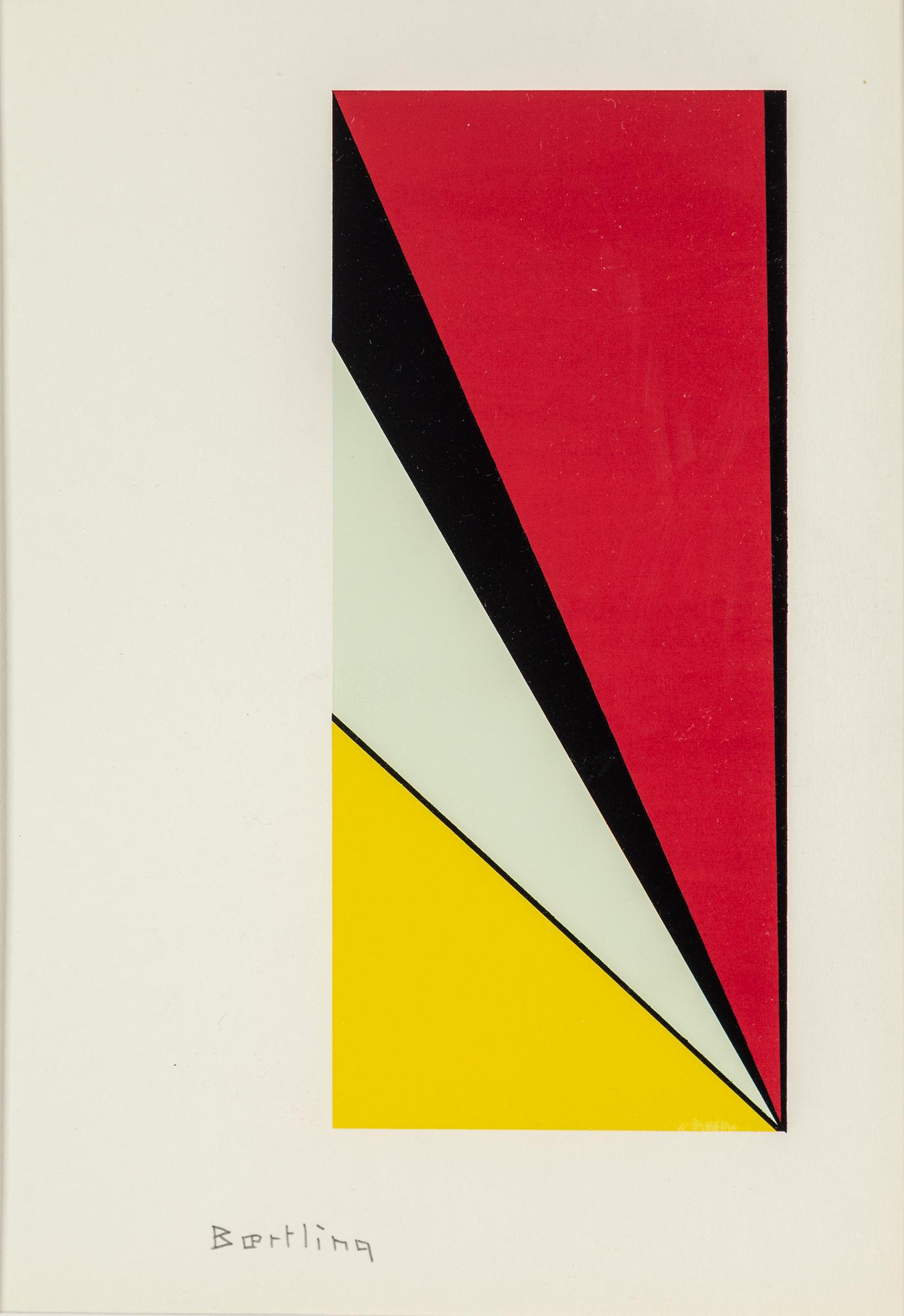 OLLE BAERTLING, serigrafi, signerad. Ur Teckning, målning, grafik. Tekniker inom bildkonsten" av Per Bjurström.