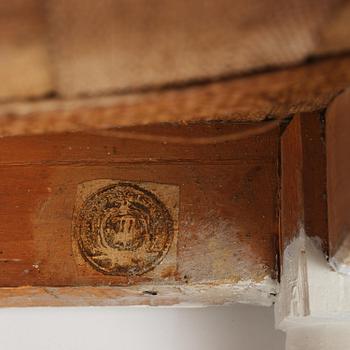 Soffa, Stockholmsarbete, sent 1700-tal, Gustaviansk.
