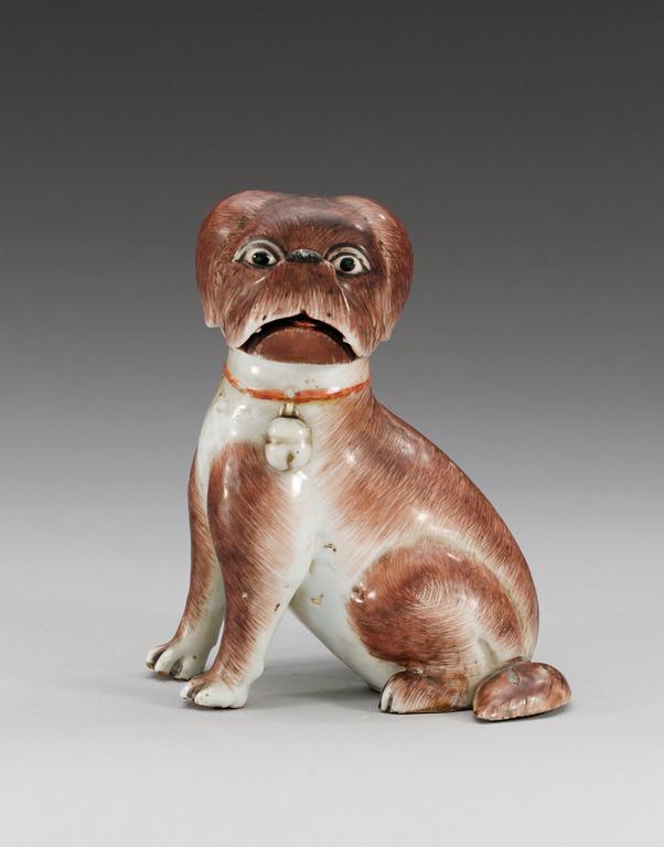 A figure of a pug dog, Qing dynasty, Qianlong (1736-95).