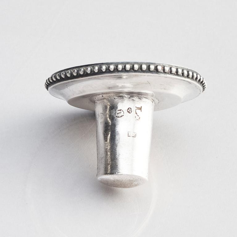 Petter Eneroth, ljusstakar, ett par, silver, Stockholm 1793, Gustavianska.