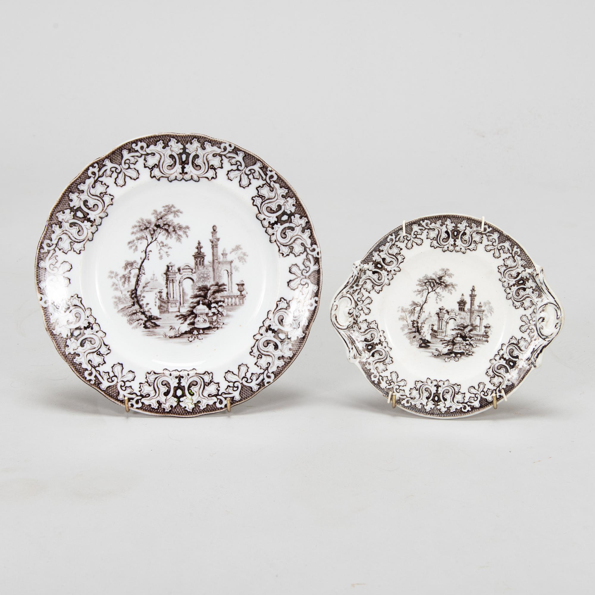 Matservis, 7 delar, "Athens", Charles Meigh, England, 1835-1849.