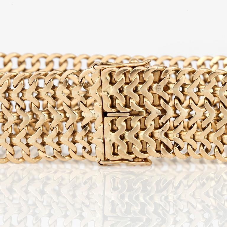 ARMBAND, Fors Haldor Vidar, Stockholm, 1966. 18K guld.