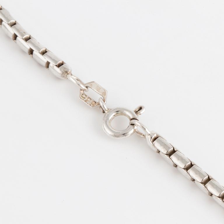 COLLIER "Bergslagssmycke" med blå slaggsten.