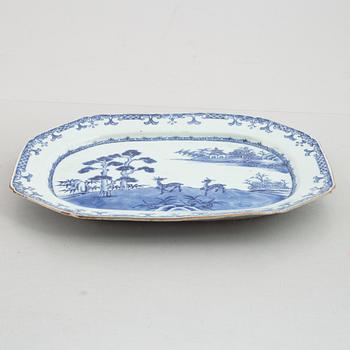 A set of two blue and white dishes, Qing dynasty, Qianlong (1736-95).