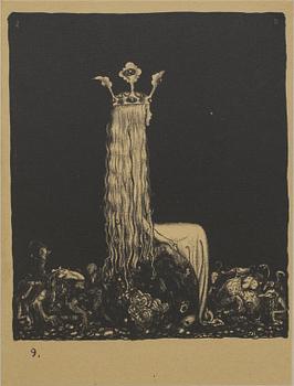 JOHN BAUER, lithograph, number 9, signed JB in print.