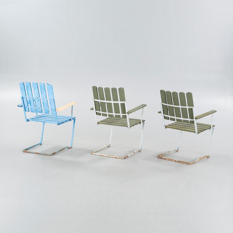 Three garden chairs, second half of the 20th century.