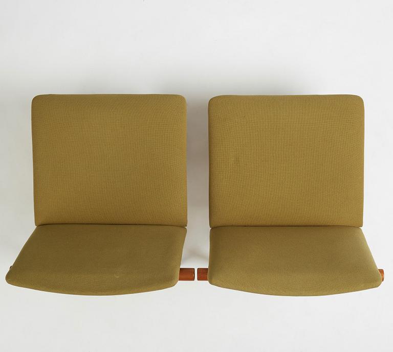 Finn Juhl, a par of 'Japan' (FD-137) easy chairs, France & Son, Denmark 1960s.