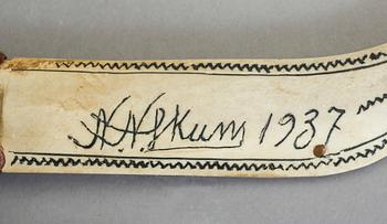 SAMEKNIV, Nils Nilsson Skum, renhorn. Signerad och daterad 1937.