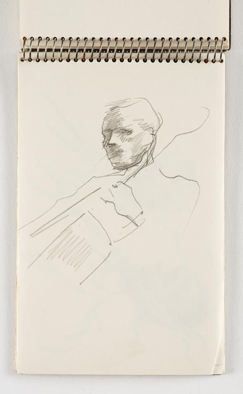 Lotte Laserstein, 10 små skissblock med teckningar.