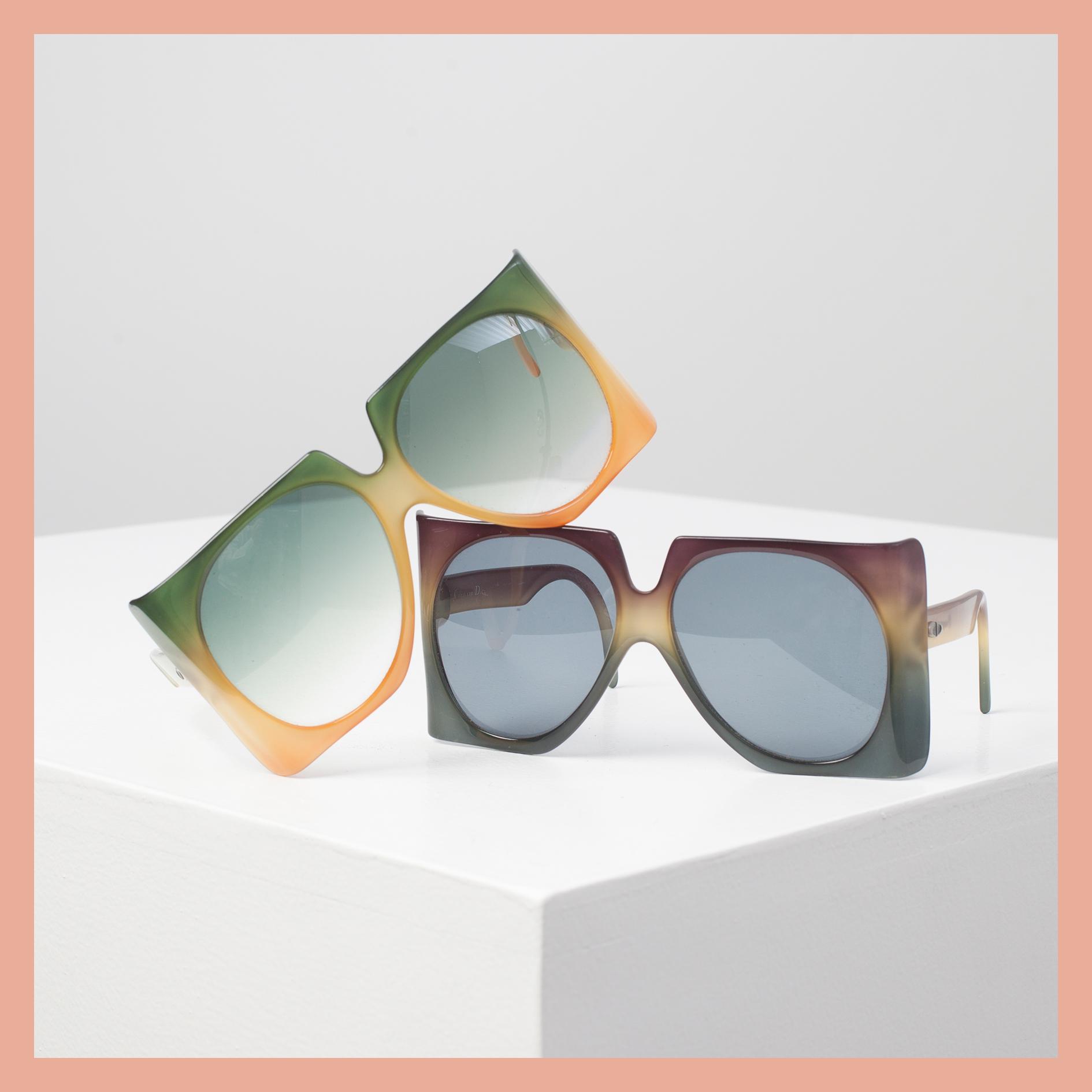 SUNGLASSES, two, Christian Dior.