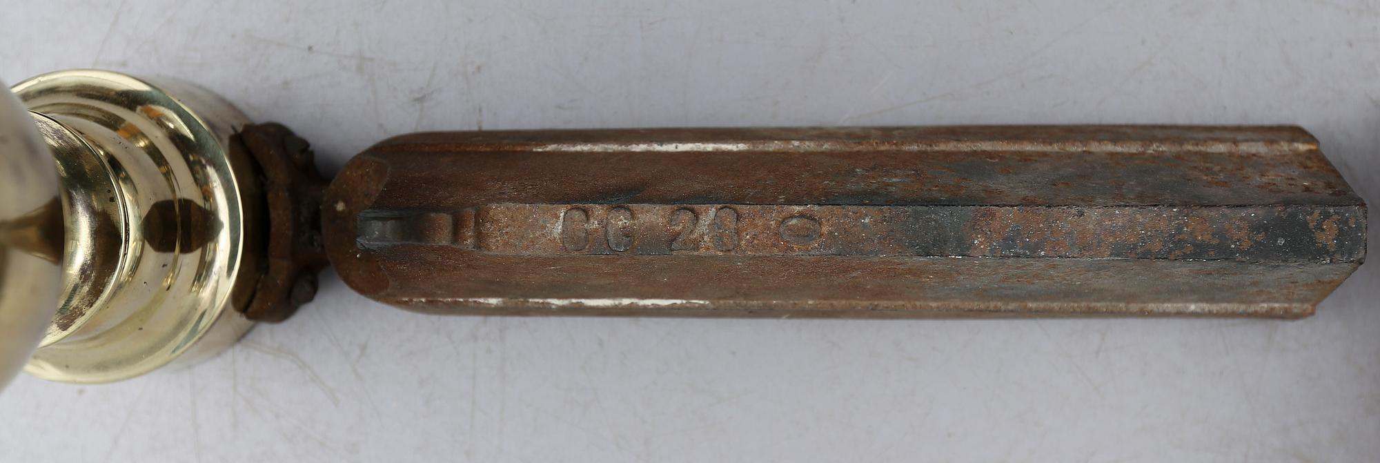 ELDHUNDAR, 1 par, mässing, 1800-tal.