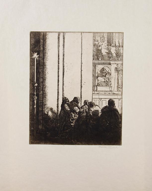 PARTI GRAFIK, ca 18 delar. Bla England 1800-tal.