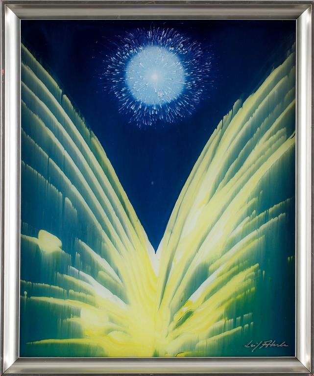 LEIF AHRLE, glasmålning. Sign.