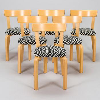 Alvar Aalto, stolar, 6 st, modell 69, Artek, 1900-talets slut.