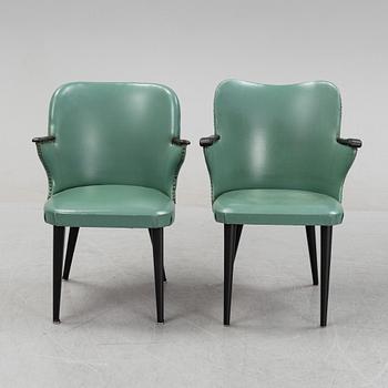 A pair of armchairs, mid 20th Century.