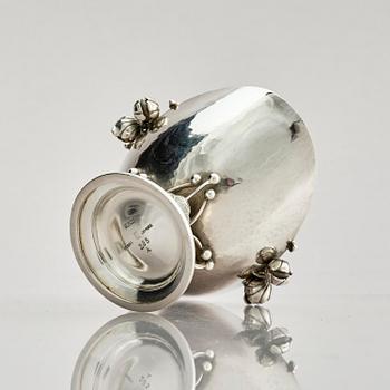 Georg Jensen, a sterling silver salt cellar, Copenhagen, Denmark 1933-1944.