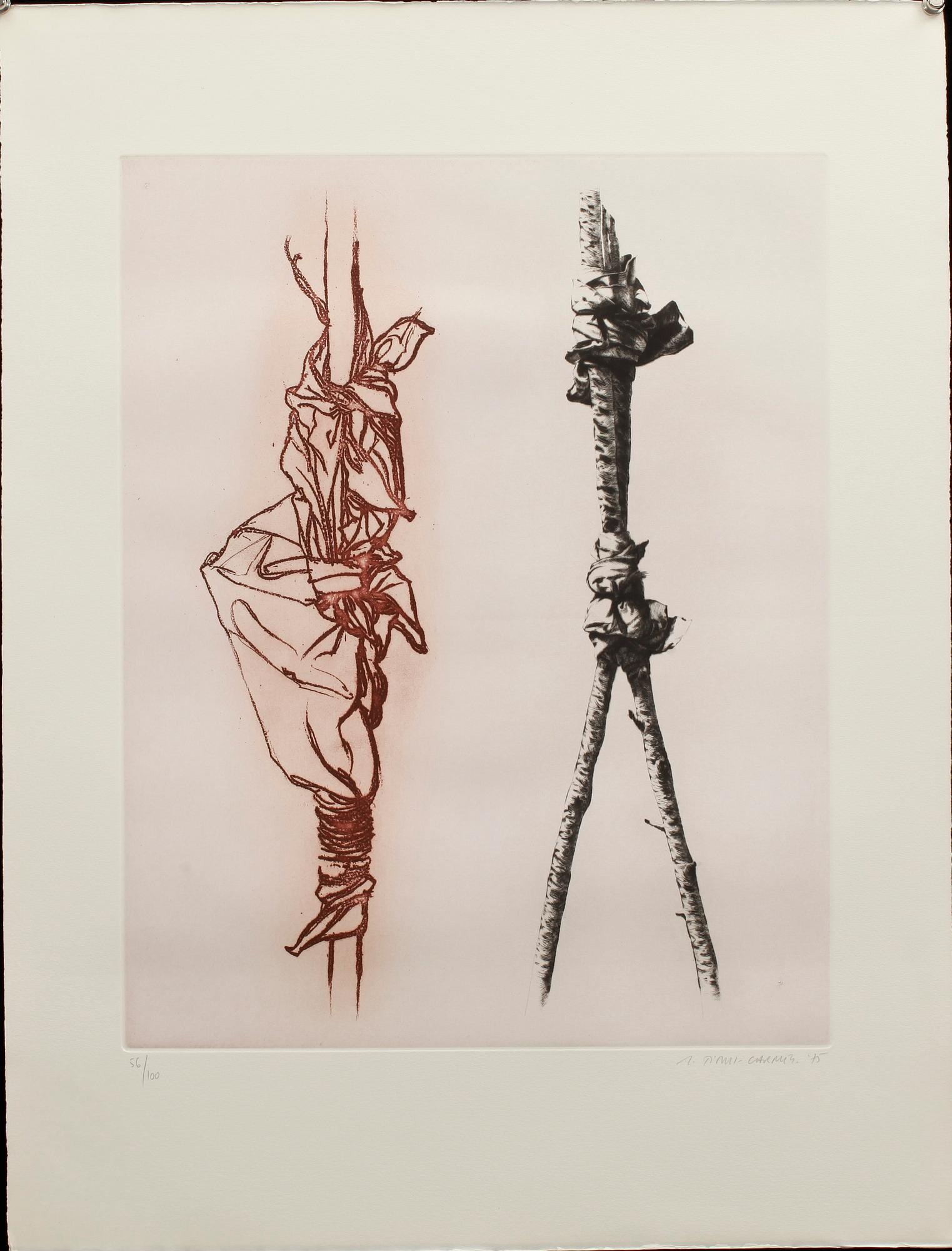 GERARD TITUS-CARMEL, 5 st, färgetsning, sign, dat -75 och numr 56/100.